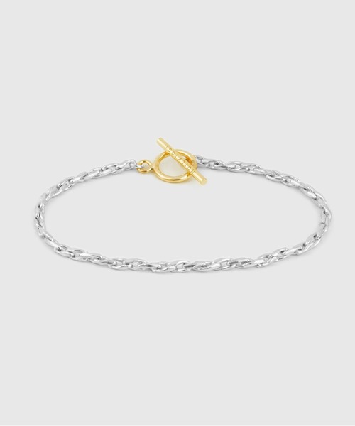 ISOLATION(アイソレーション)の「【ISOLATION / アイソレーション】silver925 Twist Chain Bracelet / ツイストチェーンブレスレット(ブレスレット・レディース・シルバー/シルバー×ゴールド・17cm/19cm/15cm/16cm)」の8枚目の写真