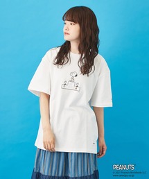 CUBE SUGAR（キューブシュガー）の「PEANUTS×JEMORGAN WEB限定天竺刺繍＆プリントTシャツ（Tシャツ/カットソー・メンズ）」