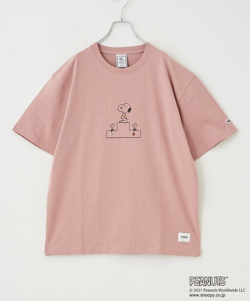 Peanuts Jemorgan Webオリジナル 天竺 刺繍 Cube プリント Tシャツ Tシャツ カットソー 天竺 トップス Cube Sugar キューブシュガー のファッション