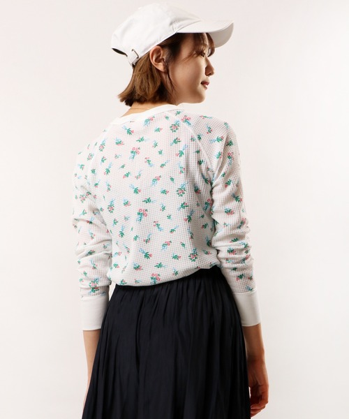JEMORGAN(ジェーイーモーガン)の「JEMORGAN ワッフルブーケ柄クルーネックカットソー(パック入)(Tシャツ/カットソー・レディース・ホワイト/杢グレー・FREE)」の7枚目の写真