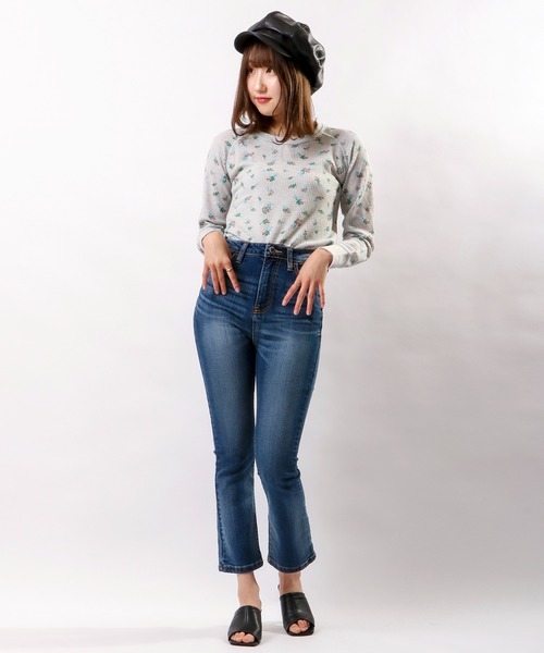 JEMORGAN(ジェーイーモーガン)の「JEMORGAN ワッフルブーケ柄クルーネックカットソー(パック入)(Tシャツ/カットソー・レディース・ホワイト/杢グレー・FREE)」の13枚目の写真