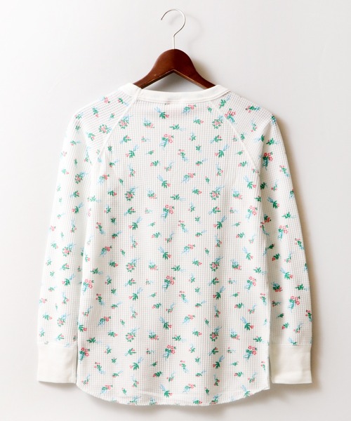 JEMORGAN(ジェーイーモーガン)の「JEMORGAN ワッフルブーケ柄クルーネックカットソー(パック入)(Tシャツ/カットソー・レディース・ホワイト/杢グレー・FREE)」の4枚目の写真