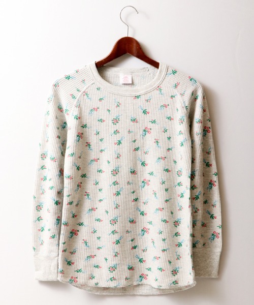 JEMORGAN(ジェーイーモーガン)の「JEMORGAN ワッフルブーケ柄クルーネックカットソー(パック入)(Tシャツ/カットソー・レディース・ホワイト/杢グレー・FREE)」の9枚目の写真