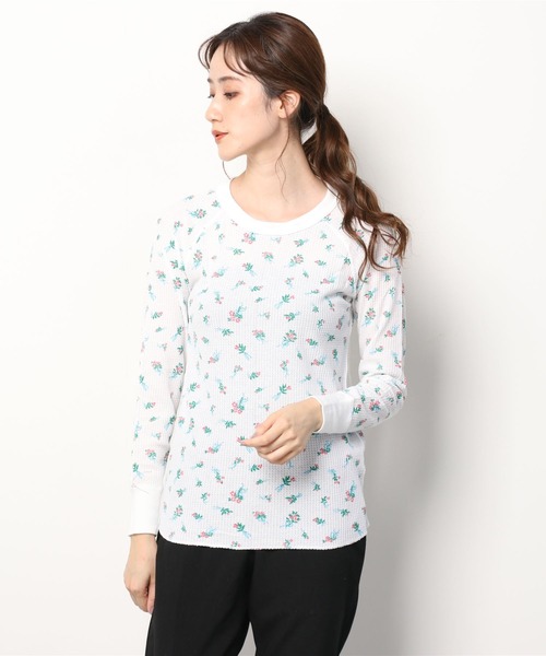 JEMORGAN(ジェーイーモーガン)の「JEMORGAN ワッフルブーケ柄クルーネックカットソー(パック入)(Tシャツ/カットソー・レディース・ホワイト/杢グレー・FREE)」の16枚目の写真