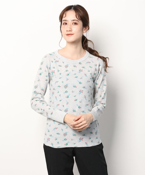 JEMORGAN(ジェーイーモーガン)の「JEMORGAN ワッフルブーケ柄クルーネックカットソー(パック入)(Tシャツ/カットソー・レディース・ホワイト/杢グレー・FREE)」の18枚目の写真