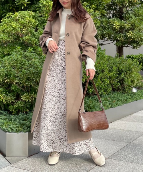 SLURR（スラ―）の「4wayステンカラーコート（ステンカラーコート・レディース・アイボリー/チョコ・FREE）」の2枚目の写真