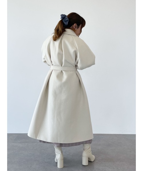 SLURR（スラ―）の「4wayステンカラーコート（ステンカラーコート・レディース・アイボリー/チョコ・FREE）」の4枚目の写真