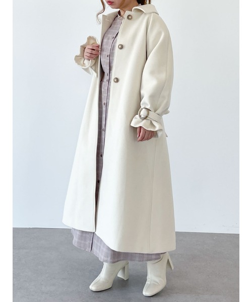 SLURR（スラ―）の「4wayステンカラーコート（ステンカラーコート・レディース・アイボリー/チョコ・FREE）」の7枚目の写真