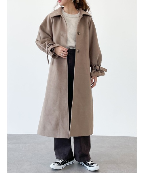 SLURR（スラ―）の「4wayステンカラーコート（ステンカラーコート・レディース・アイボリー/チョコ・FREE）」の10枚目の写真