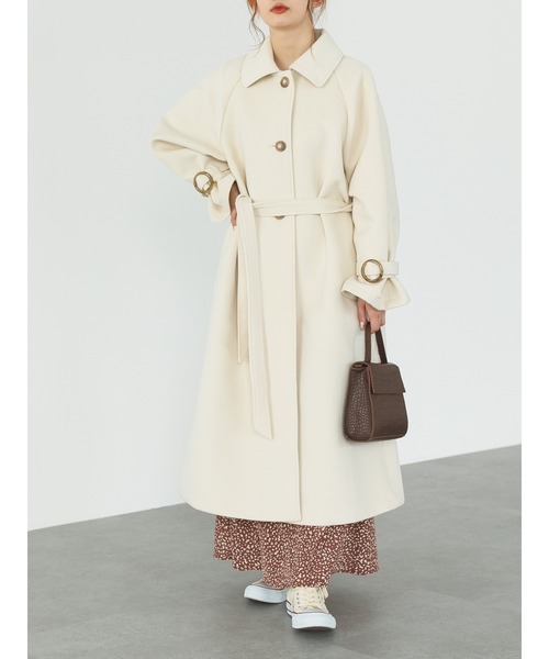 SLURR（スラ―）の「4wayステンカラーコート（ステンカラーコート・レディース・アイボリー/チョコ・FREE）」の21枚目の写真