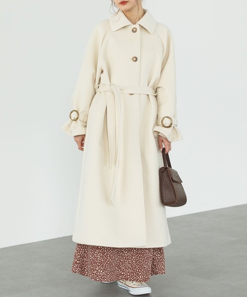 SLURR（スラ―）の「4wayステンカラーコート（ステンカラーコート・レディース・アイボリー/チョコ・FREE）」の15枚目の写真