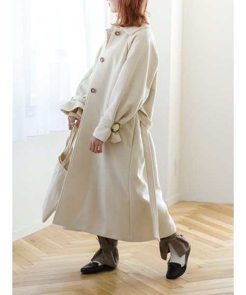 SLURR（スラ―）の「4wayステンカラーコート（ステンカラーコート・レディース・アイボリー/チョコ・FREE）」の12枚目の写真