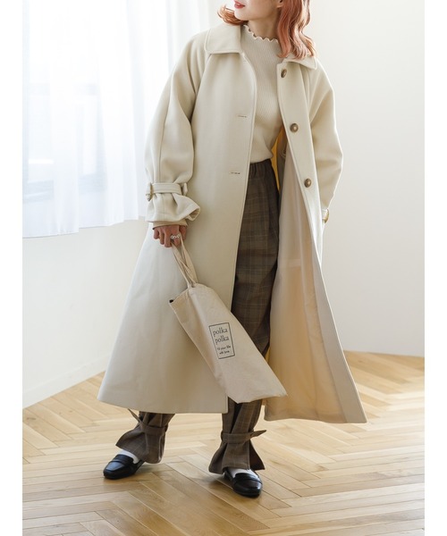 SLURR（スラ―）の「4wayステンカラーコート（ステンカラーコート・レディース・アイボリー/チョコ・FREE）」の14枚目の写真