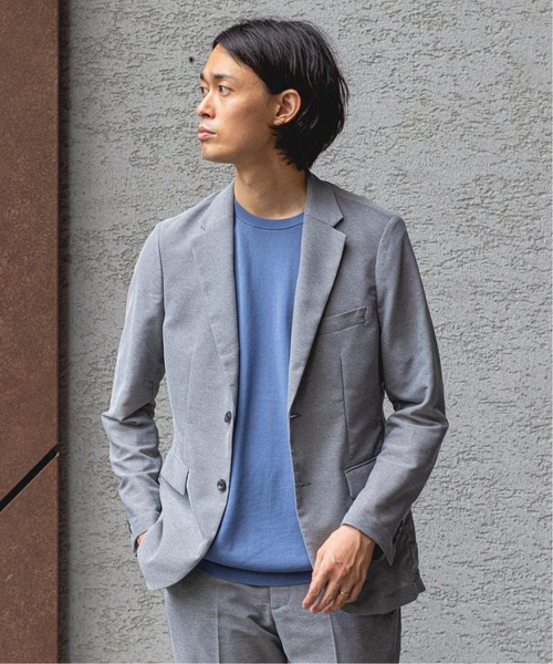 【極美品】エディフィスEDIFICE・ニットジャケット・ストレッチ・ネイビー・S 極美品】エディフィスEDIFICE・ニットジャケット・ストレッチ