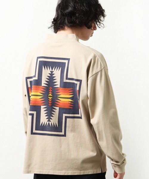 PENDLETON(ペンドルトン)の「【 PENDLETON / ペンドルトン 】 UNISEX MOCK NECK Tshirt ユニセックス モックネック ロンT バックプリント MNY(Tシャツ/カットソー・メンズ・ホワイト/ブラック/ベージュ/グレイッシュベージュ・M/L/XL)」の17枚目の写真