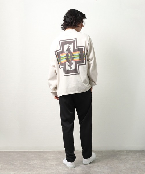 PENDLETON(ペンドルトン)の「【 PENDLETON / ペンドルトン 】 UNISEX MOCK NECK Tshirt ユニセックス モックネック ロンT バックプリント MNY(Tシャツ/カットソー・メンズ・ホワイト/ブラック/ベージュ/グレイッシュベージュ・M/L/XL)」の21枚目の写真