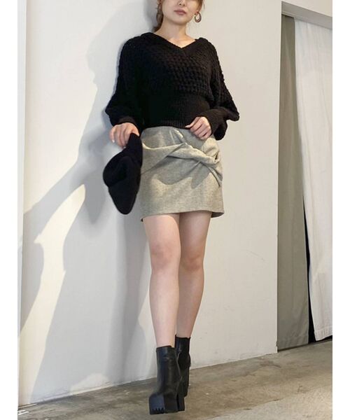 dazzlin（ダズリン）の「リボンポイントミニスカート（スカート・レディース・ブラック/ブラウン/グレー・SMALL/MEDIUM）」の9枚目の写真