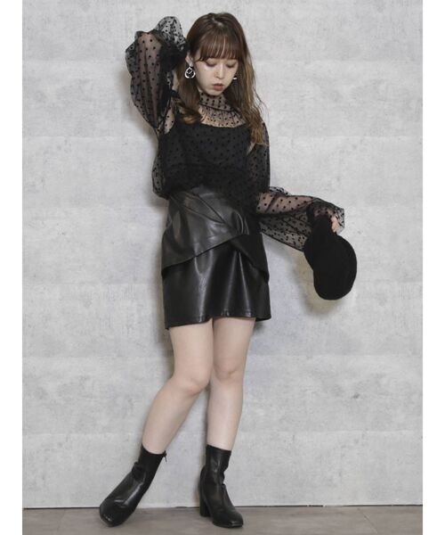 dazzlin（ダズリン）の「リボンポイントミニスカート（スカート・レディース・ブラック/ブラウン/グレー・SMALL/MEDIUM）」の11枚目の写真