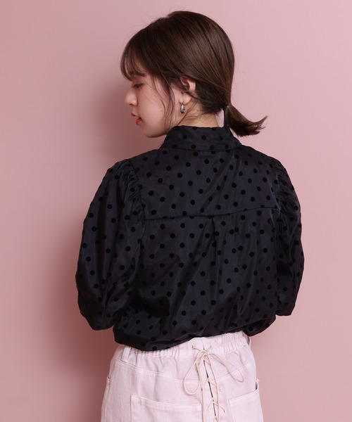 one after another NICE CLAUP（ワンアフターアナザーナイスクラップ）の「シアードット衿ブラウス（シャツ/ブラウス・レディース・ブラック/アイボリー/チェック・FREE）」の17枚目の写真