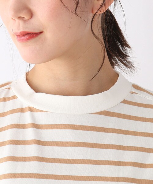 SHOO・LA・RUE(シューラルー)の「◆【SHOO ICE/USAコットン】フレンチスリーブボーダーTシャツ(Tシャツ/カットソー・レディース・チャコール/ライトグレー系4/ダークブラウン系4/キャメル・03/02/04)」の7枚目の写真