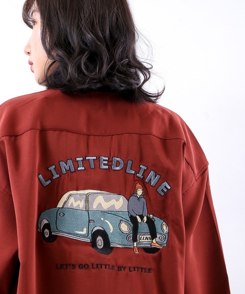 Limited Line Naive Magic（リミテッドラインナイーブマジック）の「ナチュラルストレッチ バックCAR 刺繍シャツ（シャツ/ブラウス・メンズ・ベージュ/ブラウン/ブルー/マルチ/ワイン・M/L）」の4枚目の写真