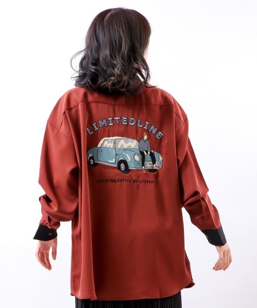 Limited Line Naive Magic（リミテッドラインナイーブマジック）の「ナチュラルストレッチ バックCAR 刺繍シャツ（シャツ/ブラウス・メンズ・ベージュ/ブラウン/ブルー/マルチ/ワイン・M/L）」の9枚目の写真