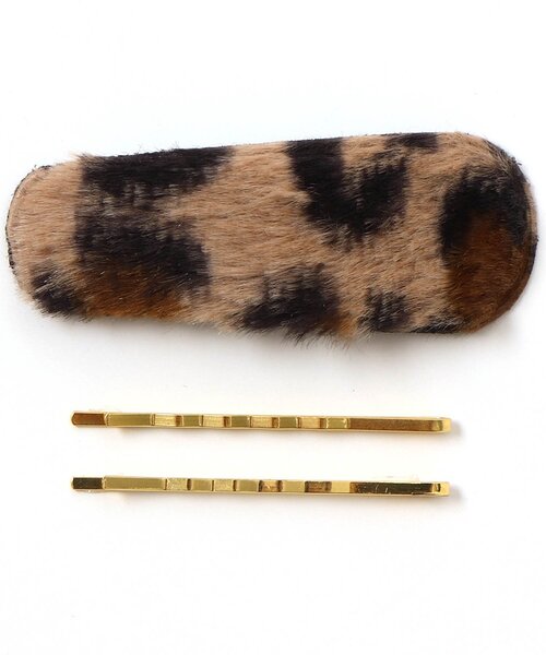 BREEZE（ブリーズ）の「3P ファーヘアピン（ヘアピン・キッズ・ベージュ/グレー/ピンク・FREE）」の2枚目の写真