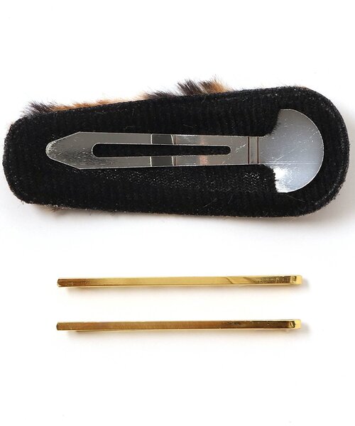 BREEZE（ブリーズ）の「3P ファーヘアピン（ヘアピン・キッズ・ベージュ/グレー/ピンク・FREE）」の5枚目の写真