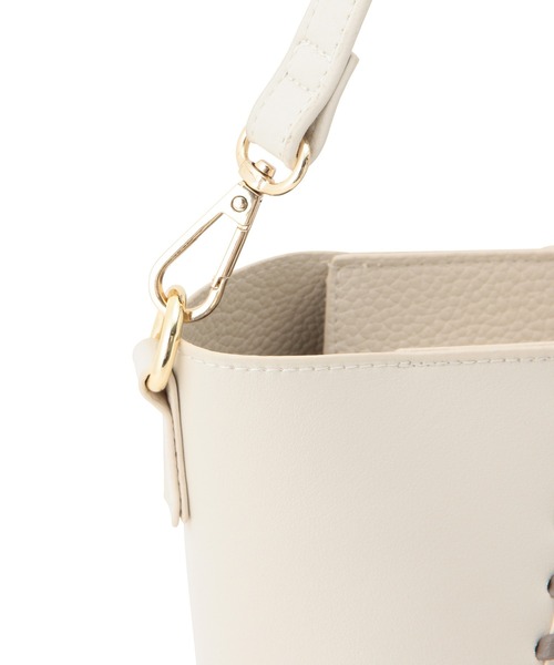 ROPE' PICNIC(ロペピクニック)の「ハンドステッチミドルトート&ショルダーバッグ(ショルダーバッグ・レディース・ブラック/ホワイト系その他5/グリーン・FREE)」の8枚目の写真