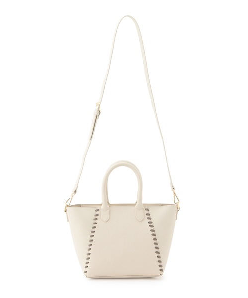 ROPE' PICNIC(ロペピクニック)の「ハンドステッチミドルトート&ショルダーバッグ(ショルダーバッグ・レディース・ブラック/ホワイト系その他5/グリーン・FREE)」の6枚目の写真