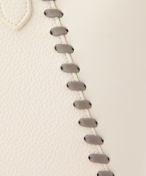 ROPE' PICNIC(ロペピクニック)の「ハンドステッチミドルトート&ショルダーバッグ(ショルダーバッグ・レディース・ブラック/ホワイト系その他5/グリーン・FREE)」の16枚目の写真