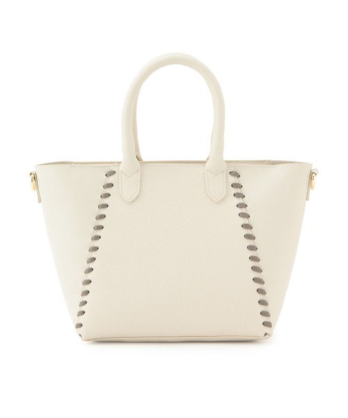 ROPE' PICNIC(ロペピクニック)の「ハンドステッチミドルトート&ショルダーバッグ(ショルダーバッグ・レディース・ブラック/ホワイト系その他5/グリーン・FREE)」の5枚目の写真