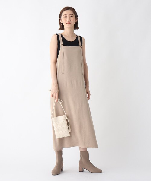 OPAQUE.CLIP(オペークドットクリップ)の「◆スクエアトウニットソックスブーツ【洗える成形インソール/WEB限定サイズ】(ブーツ・レディース・カーキ/ベージュ/ブラック・03/02/01)」の4枚目の写真