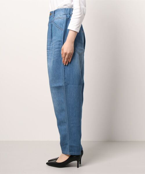 refinedworks(リファインドワークス)の「デニム・テーパードパンツ(デニムパンツ・レディース・ブルー/インディゴブルー・FREE)」の8枚目の写真