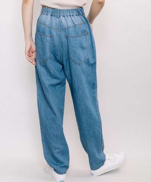 refinedworks(リファインドワークス)の「デニム・テーパードパンツ(デニムパンツ・レディース・ブルー/インディゴブルー・FREE)」の21枚目の写真