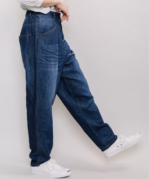 refinedworks(リファインドワークス)の「デニム・テーパードパンツ(デニムパンツ・レディース・ブルー/インディゴブルー・FREE)」の16枚目の写真