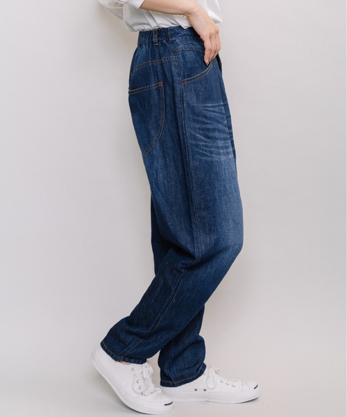 refinedworks(リファインドワークス)の「デニム・テーパードパンツ(デニムパンツ・レディース・ブルー/インディゴブルー・FREE)」の11枚目の写真