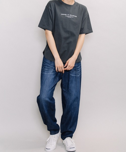 refinedworks(リファインドワークス)の「デニム・テーパードパンツ(デニムパンツ・レディース・ブルー/インディゴブルー・FREE)」の19枚目の写真