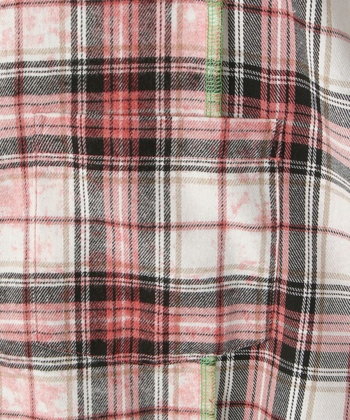 A4A（エーフォーエー）の「A4A/エーフォーエー/ブリーチ加工切り替えネルシャツ（シャツ/ブラウス・メンズ・レッド/ブルー/グリーン・FREE）」の12枚目の写真