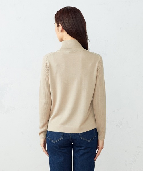 COMME CA ISM(コムサイズム)の「タートルネック ニットプルオーバー(ニット/セーター・レディース・ブラック/ベージュ/グレー/サックスブルー・SMALL/MEDIUM/LARGE)」の14枚目の写真
