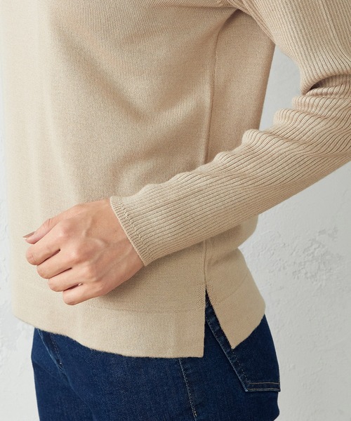 COMME CA ISM(コムサイズム)の「タートルネック ニットプルオーバー(ニット/セーター・レディース・ブラック/ベージュ/グレー/サックスブルー・SMALL/MEDIUM/LARGE)」の6枚目の写真