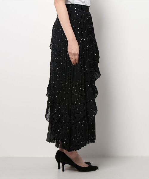 ADIRA（アディラ）の「ランダムプリーツスカート（スカート・レディース・ブラック/ベージュ・MEDIUM）」の16枚目の写真