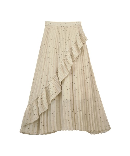 ADIRA（アディラ）の「ランダムプリーツスカート（スカート・レディース・ブラック/ベージュ・MEDIUM）」の3枚目の写真