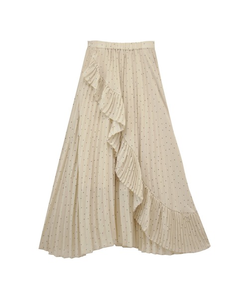 ADIRA（アディラ）の「ランダムプリーツスカート（スカート・レディース・ブラック/ベージュ・MEDIUM）」の15枚目の写真