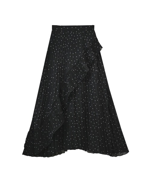 ADIRA（アディラ）の「ランダムプリーツスカート（スカート・レディース・ブラック/ベージュ・MEDIUM）」の14枚目の写真