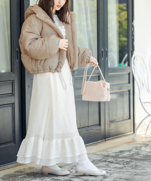 OLIVE des OLIVE（オリーブデオリーブ）の「冬マスト！あったか。ナカワタブルゾン（ブルゾン・レディース・ブラック/ベージュ/アイボリー/ライトブラウン・FREE）」の12枚目の写真