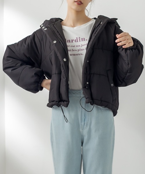 OLIVE des OLIVE（オリーブデオリーブ）の「冬マスト！あったか。ナカワタブルゾン（ブルゾン・レディース・ブラック/ベージュ/アイボリー/ライトブラウン・FREE）」の13枚目の写真