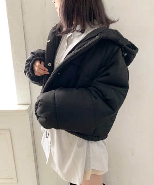 OLIVE des OLIVE（オリーブデオリーブ）の「冬マスト！あったか。ナカワタブルゾン（ブルゾン・レディース・ブラック/ベージュ/アイボリー/ライトブラウン・FREE）」の8枚目の写真