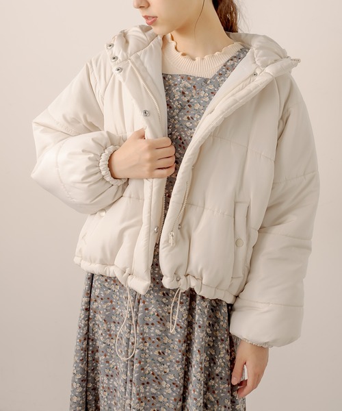 OLIVE des OLIVE（オリーブデオリーブ）の「冬マスト！あったか。ナカワタブルゾン（ブルゾン・レディース・ブラック/ベージュ/アイボリー/ライトブラウン・FREE）」の5枚目の写真