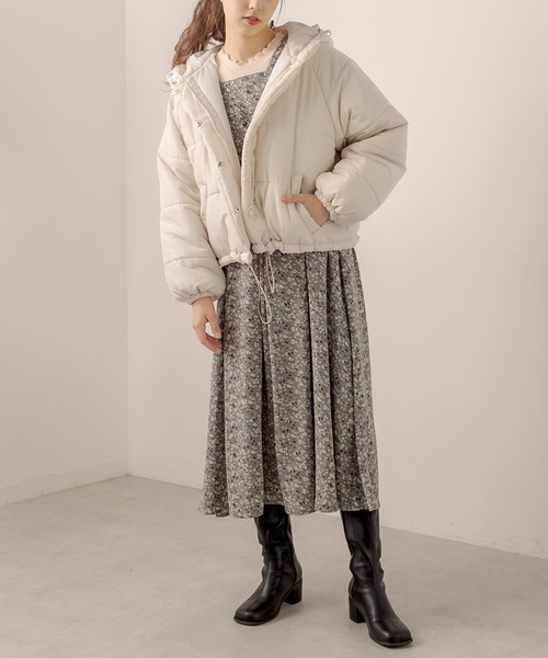 OLIVE des OLIVE（オリーブデオリーブ）の「冬マスト！あったか。ナカワタブルゾン（ブルゾン・レディース・ブラック/ベージュ/アイボリー/ライトブラウン・FREE）」の6枚目の写真